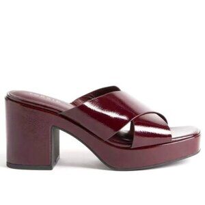 TORRID Burgundy Cross Band Heeled Sandal Size 9WW